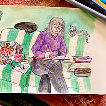 My project in Exploratory Sketchbook: Find Your Drawing Style course. Ilustração tradicional projeto de kspoering - 30.03.2021