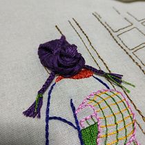 Peinando a una geisha. Een project van Craft, Borduurwerk, Naaiwerk,  Ontwerp, Ontwerp van accessoires,  Modeontwerp, DIY y Textiel van Rebeca Rodríguez González - 30.03.2021