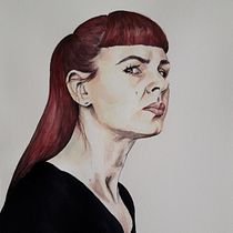 Autorretrato: Imperatriz imperativa . Watercolor Painting project by Marta Mesquita - 03.31.2021