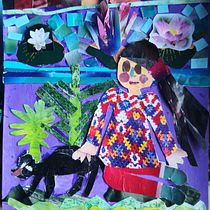 "Un paseo con Lila". Collage, and Children's Illustration project by Laura Minaker - 04.05.2021