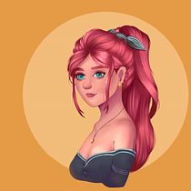 My project in Female Character Portraits in Procreate course. Character Design, Digital Drawing, Drawing, Figure Drawing, and Portrait Drawing project by Tereza Jakubkova - 03.31.2021