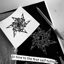 Proyecto final del curso: Mi primer tatuaje en piel real. Tattoo Design project by Alvaro Cumare - 03.23.2021