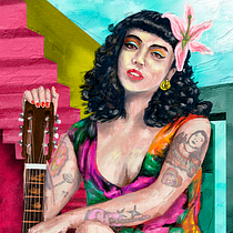 mon, artista chilena: Retratos pictóricos con técnicas digitales. Un progetto di Disegno artistico, Graphic design e Illustrazione tradizionale di palmatoria - 01.04.2021
