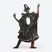 My project in Dynamic Character Illustration course. Traditional illustration project by Cristian Pintos - 04.01.2021