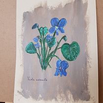 Viola Adorata. Acr, and lic Painting project by Isabel Margarida G. Wallenstein Almeida - 04.17.2021