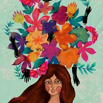 Mi Proyecto del curso: Amelia y las flores. Creativit, Digital Drawing, and Traditional illustration project by Gabriela Villacís - 04.03.2021