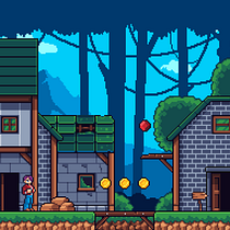 Mi Proyecto del curso: Creación de escenarios pixel art para videojuegos Ein Projekt aus dem Bereich Pixel Art von janus1987 - 03.04.2021