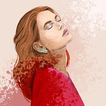 My project in Illustrated Portraits with Procreate course. Ilustração tradicional projeto de Lena Bodnarchuk - 03.04.2021