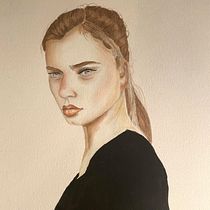 My project in Watercolor Portrait from a Photo course. Watercolor Painting project by babybluepowder - 04.03.2021