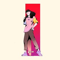 My project in Dynamic Character Illustration course. Character Design, and Digital Illustration project by Narendra Dipta W - 04.04.2021