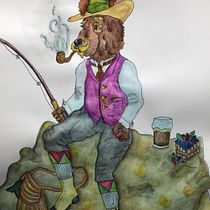 My project in Anthropomorphic Character Creation course. Traditional illustration project by Louise Sumner - 04.05.2021