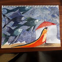 My project in Watercolor Illustration with Japanese Influence course. Drawing, Traditional illustration, and Watercolor Painting project by cydaria - 04.05.2021