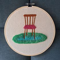 Silla Lilla - Bordado con aguja mágica + Aguja tradicional. Embroider project by Jéssica Torres - 04.05.2021
