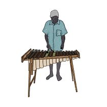 Rotoscopia del Maestro Adriano Alegría, de Timbiquí, tocando la marimba de chonta.. Projekt z dziedziny  Animacja użytkownika Daniel Escobar Vásquez - 07.07.2020