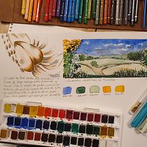 Mi Proyecto del curso: Cuaderno de viaje en acuarela. Watercolor Painting project by Cynthia fernandez-ravn - 04.05.2021