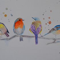 Meu projeto do curso: Técnicas expressivas de aquarela para ilustração de pássaros. Watercolor Painting project by Joana São Marcos - 04.06.2021