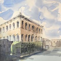 My project in Architectural Sketching with Watercolor and Ink course Abby Hanser. Bookbinding, and Watercolor Painting project by abbyhanser - 04.06.2021