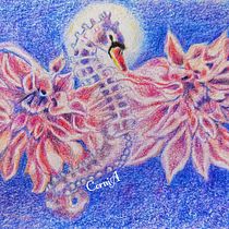 My project in Surrealist Illustration Inspired by Nature course. Traditional illustration project by Cornia van Wyk - 04.06.2021