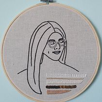 Mi Proyecto del curso: Retrato lineal bordado. Bordado projeto de Viviana - 06.04.2021