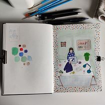 Mon projet du cours : Carnet de croquis pour explorer votre style de dessin. Gouache Painting project by Nathalie Lange - 04.06.2021
