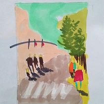 Landscapes in markers (instead of watercolor). Un projet de Dessin artistique, Dessin anatomique, Carnet de croquis , et Esquisse  de Beant Kaur Dhillon - 06.04.2021