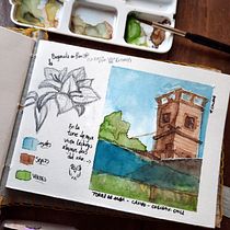 Mi Proyecto del curso: Cuaderno de viaje en acuarela. Watercolor Painting, and Sketchbook project by Francisca Chiang - 04.06.2021