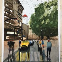 Mi Proyecto del curso: Paisajes urbanos en acuarela. Un projet de Art urbain de martarouraventura - 06.04.2021