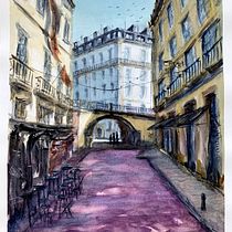 Mi Proyecto del curso: Representación arquitectónica en acuarela. Un projet de Aquarelle de Miguel Angel Rivas - 06.04.2021