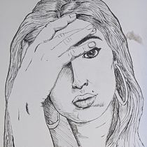 My project in Introduction to Portraits with India Ink and Nibs course. Desenho artístico e Ilustração com tinta projeto de Leila Oceane - 07.04.2021