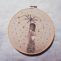 Mi Proyecto del curso: Bordado en fotografías sobre tela. Photograph, Collage, Paper Craft, Printing, Embroider, DIY, and Textile Design project by fatbones - 04.07.2021