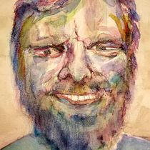 My project in Artistic Portrait with Watercolors course. Acr, lic Painting, and Watercolor Painting project by Gary Barker - 04.07.2021
