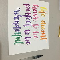 Mi Proyecto del curso: Caligrafía itálica con brush pen Ein Projekt aus dem Bereich  von Roxana Portales - 07.04.2021