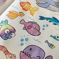 Mi Proyecto del curso: Técnicas de ilustración para desbloquear tu creatividad. Drawing, Pencil Drawing, Traditional illustration, Ink Illustration, Children's Illustration, and Watercolor Painting project by Marina Moreno Viñolo - 04.07.2021
