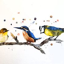 My project in Artistic Watercolor Techniques for Illustrating Birds course. Painting project by Jim Lagasse - 04.07.2021