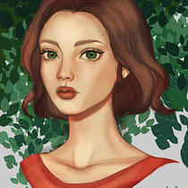 Meu projeto do curso: Retrato digital no Photoshop com um toque de fantasia. Traditional illustration project by nadine_megier - 04.08.2021