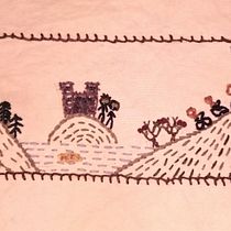 My final project - Cycling the Alps to Ocean cycle trail in New Zealand. Embroider project by Sonya Cameron - 04.08.2021