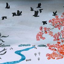 Mi Proyecto del curso: Ilustración en acuarela con influencia japonesa. Een project van Fotografische zelfportretten,  Tekening,  Art direction, Digitaal ontwerp, Redactioneel ontwerp, Fotografie voor Instagram, Redactionele illustratie, Digitale illustratie, Aquarelschilderen y  Digitaal schilderij van lauracabrerizo - 08.04.2021