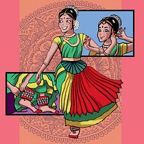 Indian classical dance with manga influence. Digital Painting project by keerthi Gaddhala - 04.08.2021