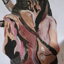 Meu projeto: Lobo sombrio (utilizei guache). Traditional illustration, and Painting project by Darlan Sampaio - 04.08.2021