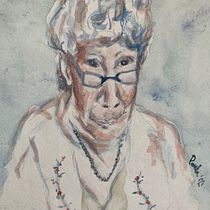 Mi Proyecto del curso: Retrato artístico en acuarela LA NONA. Watercolor Painting project by Paula Cecilia Estrada Gómez - 04.08.2021
