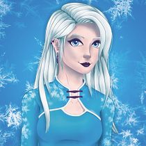 Ice_Girl. Drawing, Traditional illustration, and Digital Painting project by Alexander Jesus - 04.08.2021
