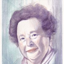 Gertrude Belle Ellion. Portrait Drawing, and Watercolor Painting project by Clarins Flowers - 12.09.2020