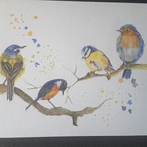 My project in Artistic Watercolor Techniques for Illustrating Birds course. Watercolor Painting project by anfour.af - 04.12.2021