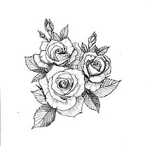 Mon projet du cours : Tatouage botanique en pointillisme. Projekt z dziedziny  R i sunek użytkownika Marion Le Scouarnec - 09.04.2021