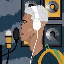 Drop the beat (AI). Traditional illustration project by Jhonahtan Sadou - 04.09.2021