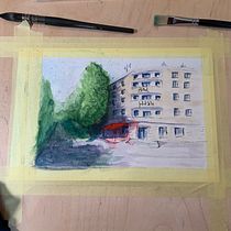 My project in Architectural Sketching with Watercolor and Ink course. Painting project by pposival - 04.10.2021