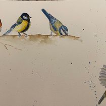 My project in Artistic Watercolor Techniques for Illustrating Birds course. Watercolor Painting project by amymdburns - 04.10.2021
