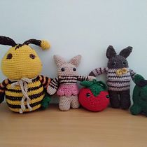 Amigurumi: Beertha and Timothy. Connie and Raul. kiwi-cat :). Crochet project by Andrea Clark - 04.11.2021