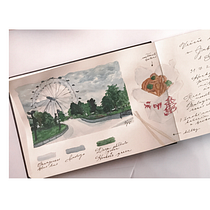 My project in Watercolor Travel Journal course. Watercolor Painting project by Kristýna Tomečková - 04.25.2021