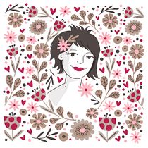 My project in Illustrated portraits with botanical elements course. Un progetto di Illustrazione digitale, Illustrazione botanica, Illustrazione tradizionale e Disegno digitale di Rosangela Curti - 13.04.2021